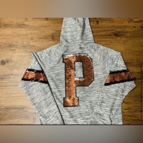 PINK VS HTF FLIP SEQUIN HOODIE/ BLING JOGGERS OUTFIT M - Picture 8 of 11